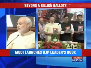 Modi launches BJP leader's book