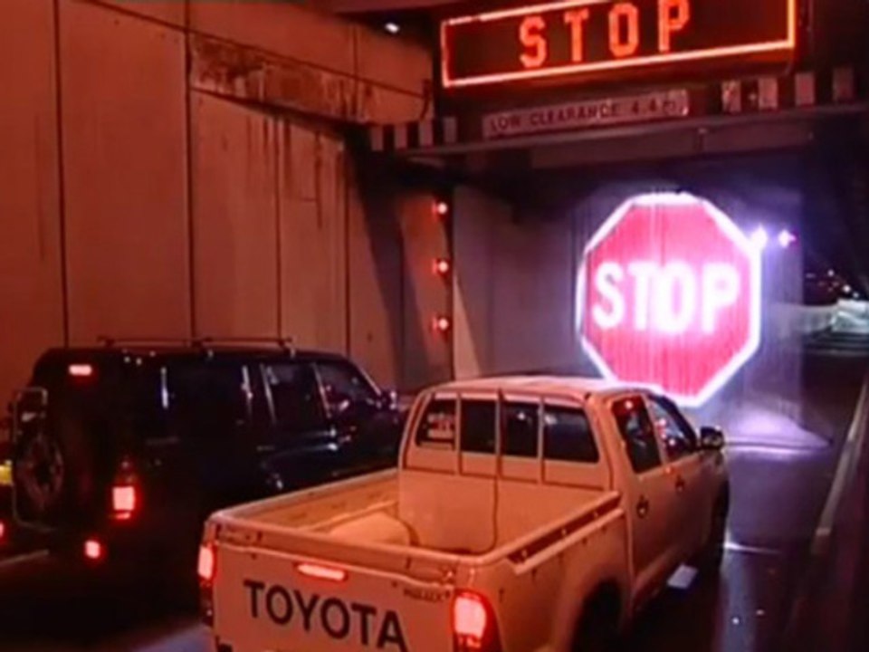WOW Incredible Stop Sign Water Curtain Helps Prevent Accidents