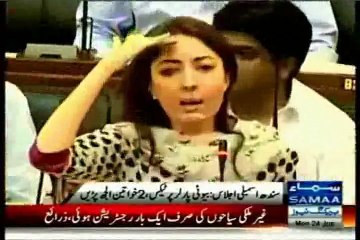 Fight between Sharmila Farooqi & Nusrat Sahar Abbasi in Sindh Assembly Budget session