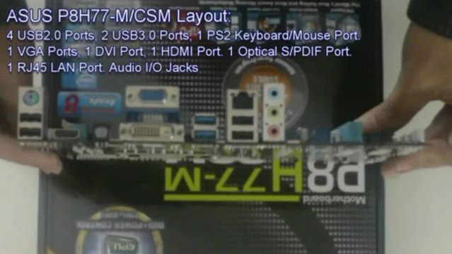 ASUS P8H77-M CSM LGA 1155 MATX Motherboard Package, Features and Layout