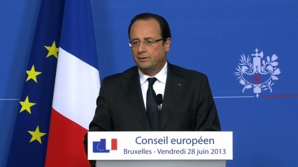Conférence de presse à l'issue du Conseil européen des 27 et 28 juin 2013