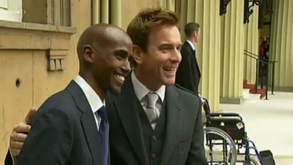 Ewan McGregor and Mo Farah honoured at Buckingham Palace