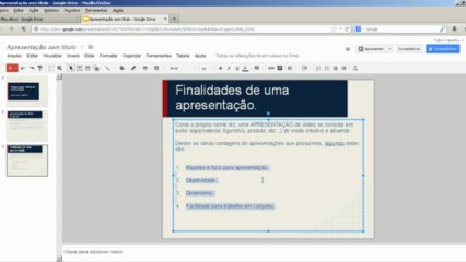 Aula 05 - Terceiro Slide, criando listas