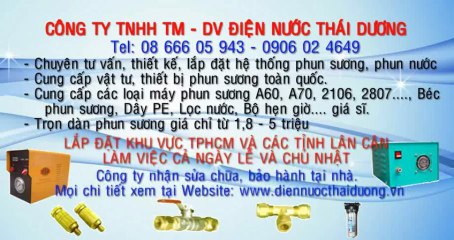 lắp đặt hệ thống phun sương tự động tại quận 12; 0906024649; cung cấp máy phun sương,