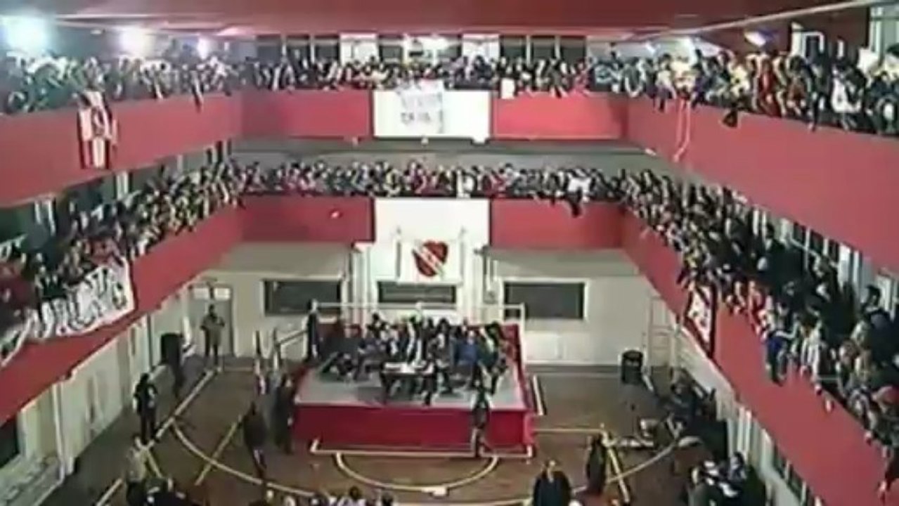 Football fans throw chairs at club president in Argentina