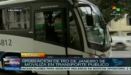 Brasileños sufren el mal servicio en el transporte público