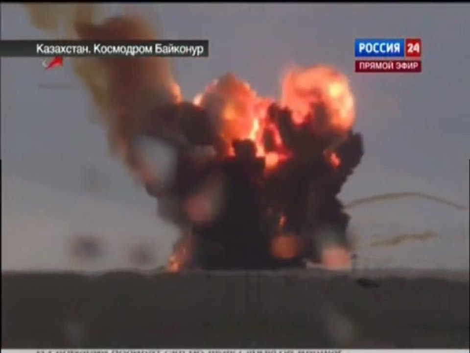 Crash de la fusée russe au décollage
