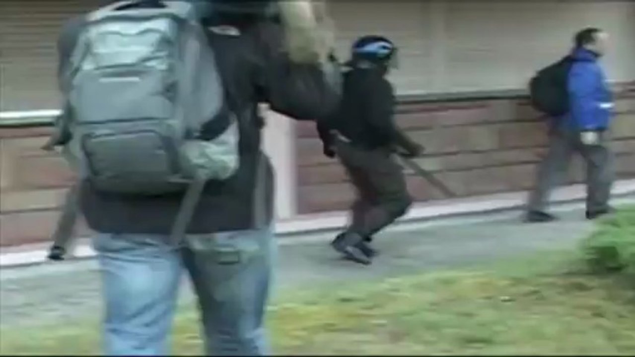 Strasbourg (France) 04/04/2009  Sommet OTAN Affrontements Police-Manifestants  © LTL News