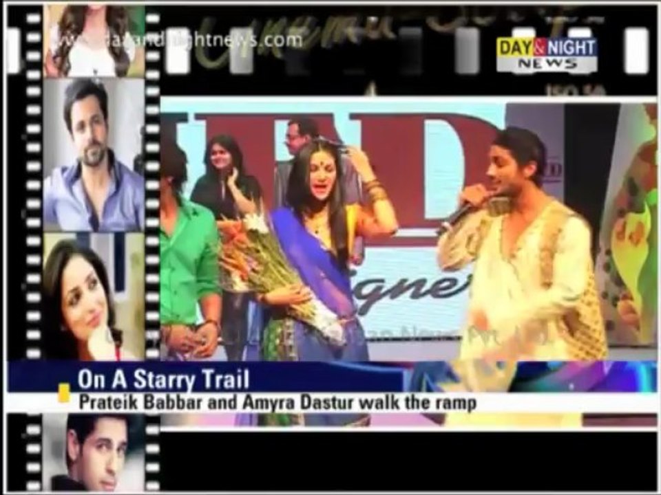 Prateik Babbar and Amyra Dastur walk the ramp