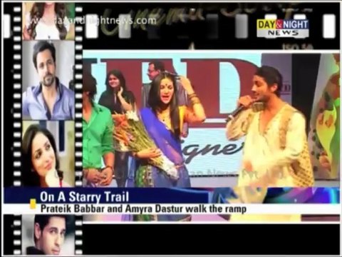 Prateik Babbar and Amyra Dastur walk the ramp