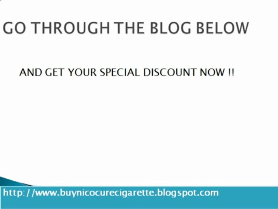 Get Nicocure e cig  trial free !! get up to 60% discount on the purchase of nicocure e cigarette