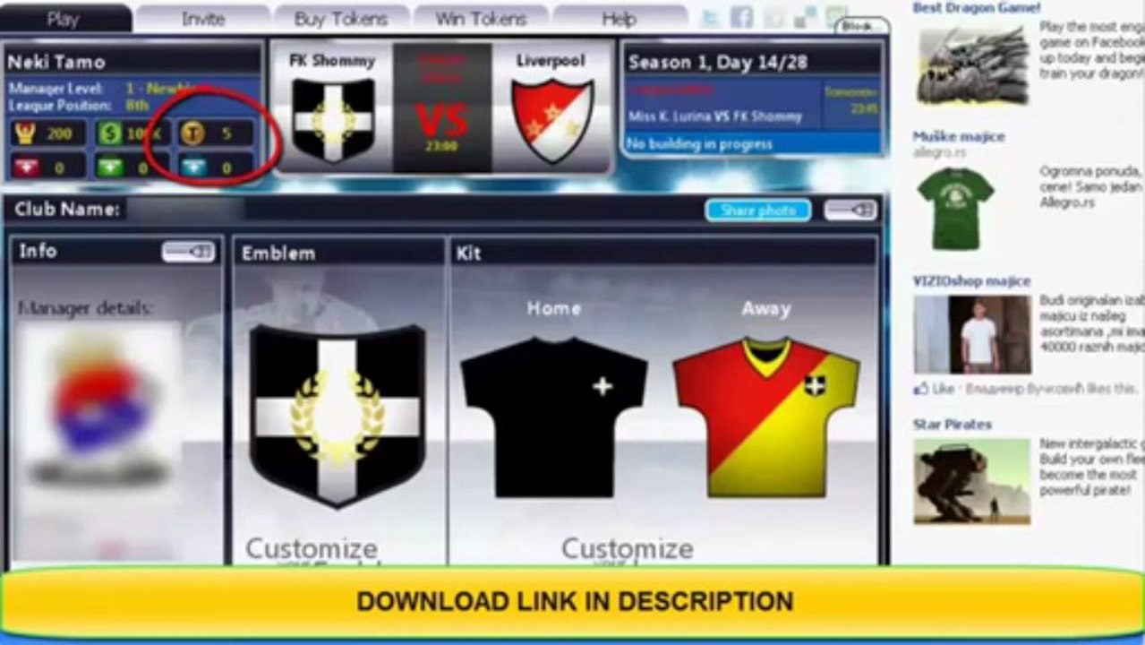 Top Eleven Tokens Hack 2013 July