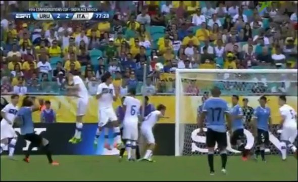 Uruguay 2-2 Italia (Gol de Cavani) COPA CONFEDERACIONES