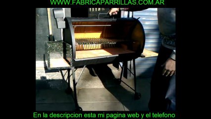 PARRILLAS TAMBOR CHULENGO EMPARRILLADO REDONDO ENLOZADA CON TAPA CORREDIZA