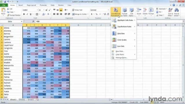 0405 Using custom conditional formatting
