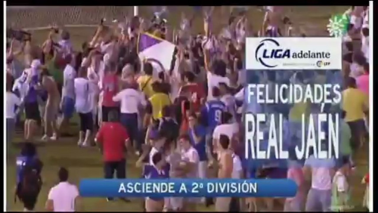 Celebración del Real Jaen del ascenso a la Liga Adelante