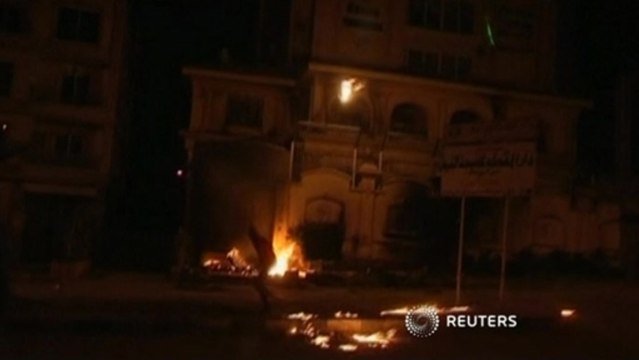 Egyptian torch Muslim Brotherhood headquarters