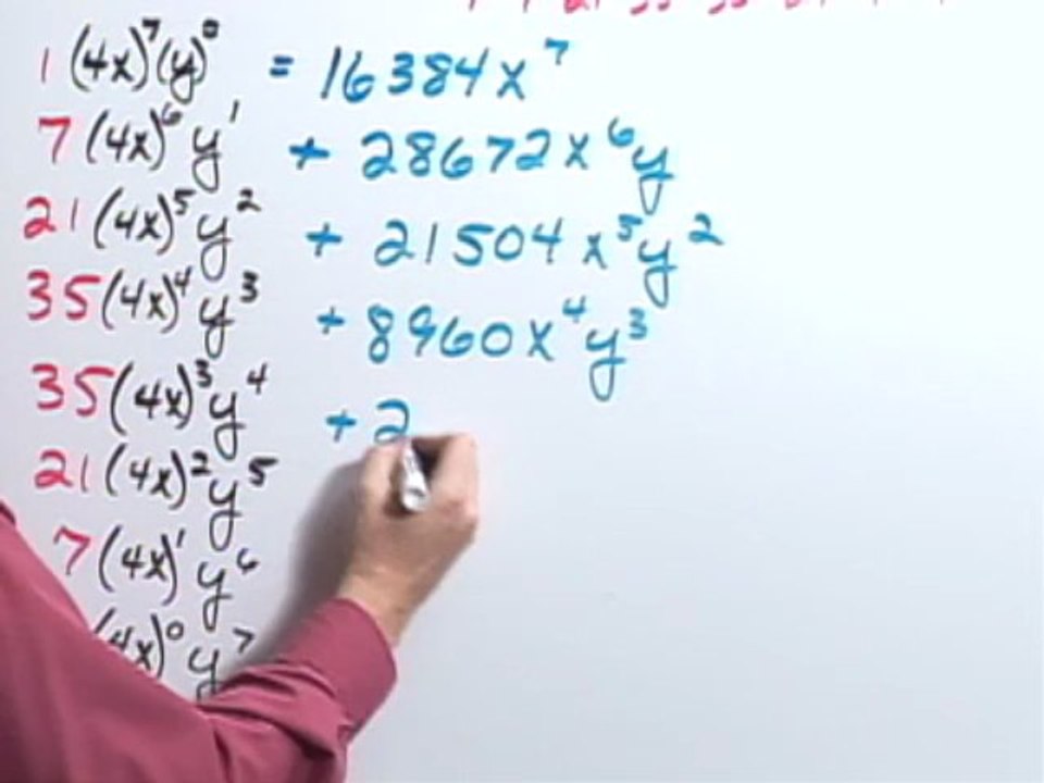 Expand Using Binomial Theorem and Pascals Triangle