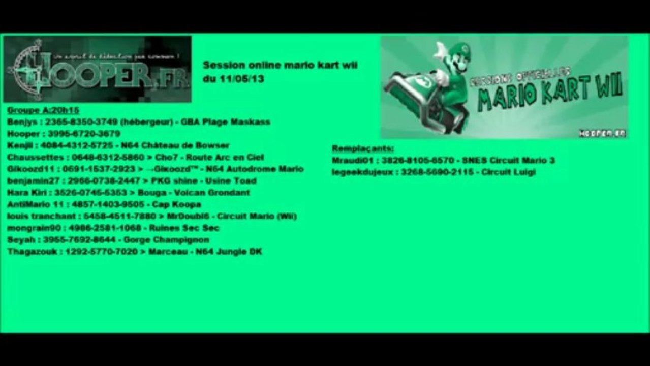 trailer session mario kart wii 11 mai 2013