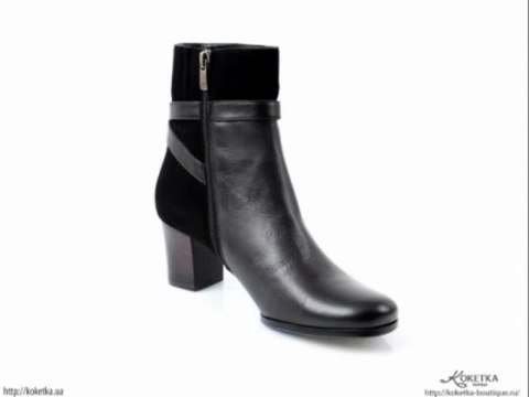 KOKETKA BOUTIQUE - Кожаные ботинки Mario Muzi комбинированные с замшей