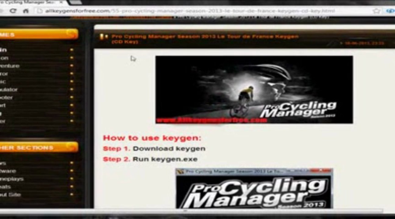 Pro Cycling Manager Tour De France 2013 ¢ Keygen Crack + Torrent FREE DOWNLOAD