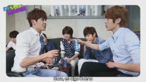 INFINITE jugando en el BTS del comercial de Pepsi (Hoya, Sungjong & Sungyeol)