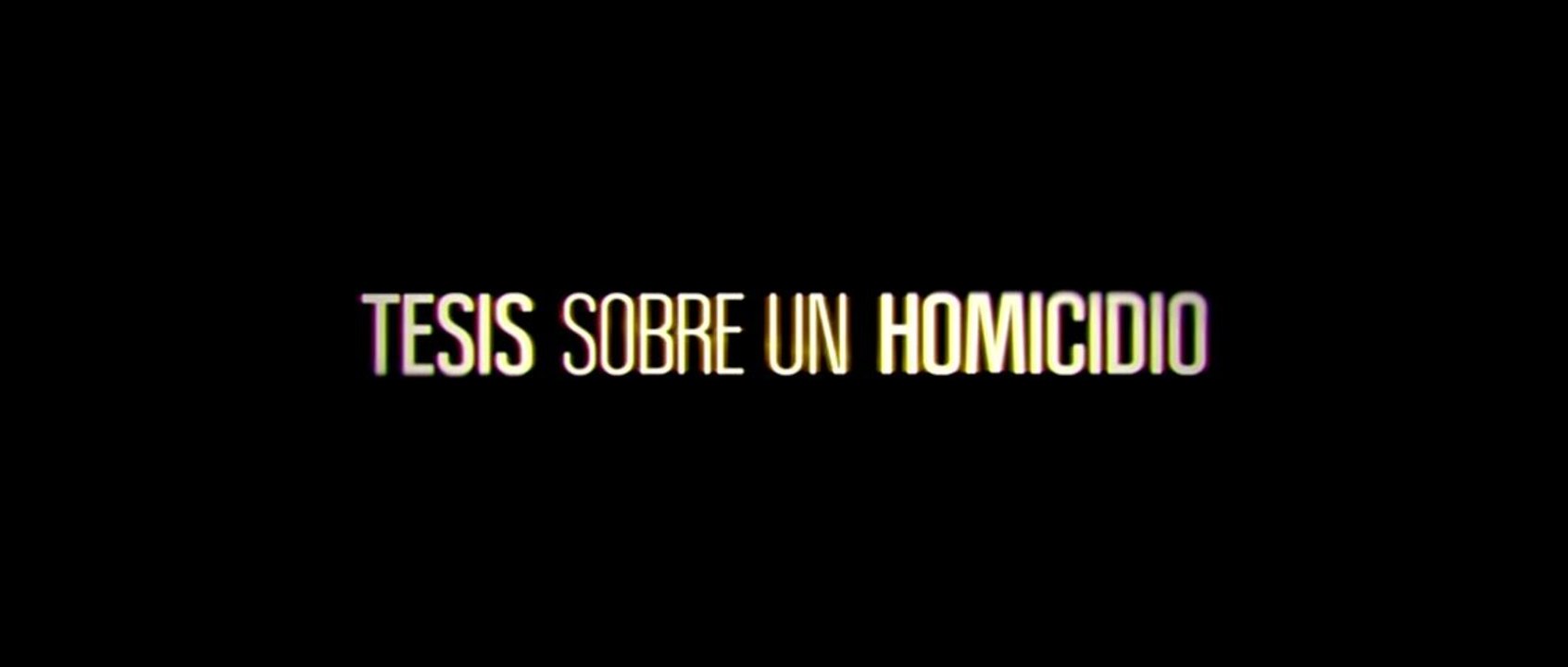 Tesis Sobre Un Homicidio Spot1 HD [10seg] Español