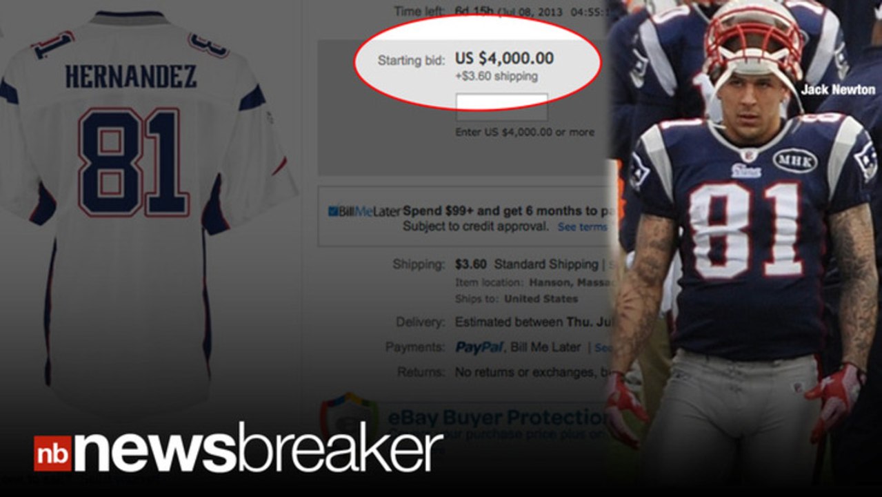 KILLER PRICE: NFL Jersey of Accused Killer Aaron Hernandez Selling for Thousands on E-Bay
