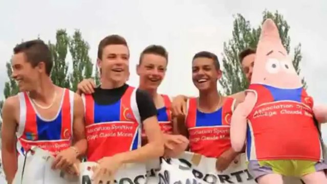 Esmil et son équipe au championnat de France d'athlétisme de Nancy (UNSS)