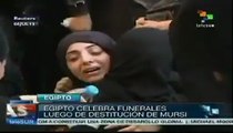 Egipto celebra funerales luego de destitución de Mohamed Mursi
