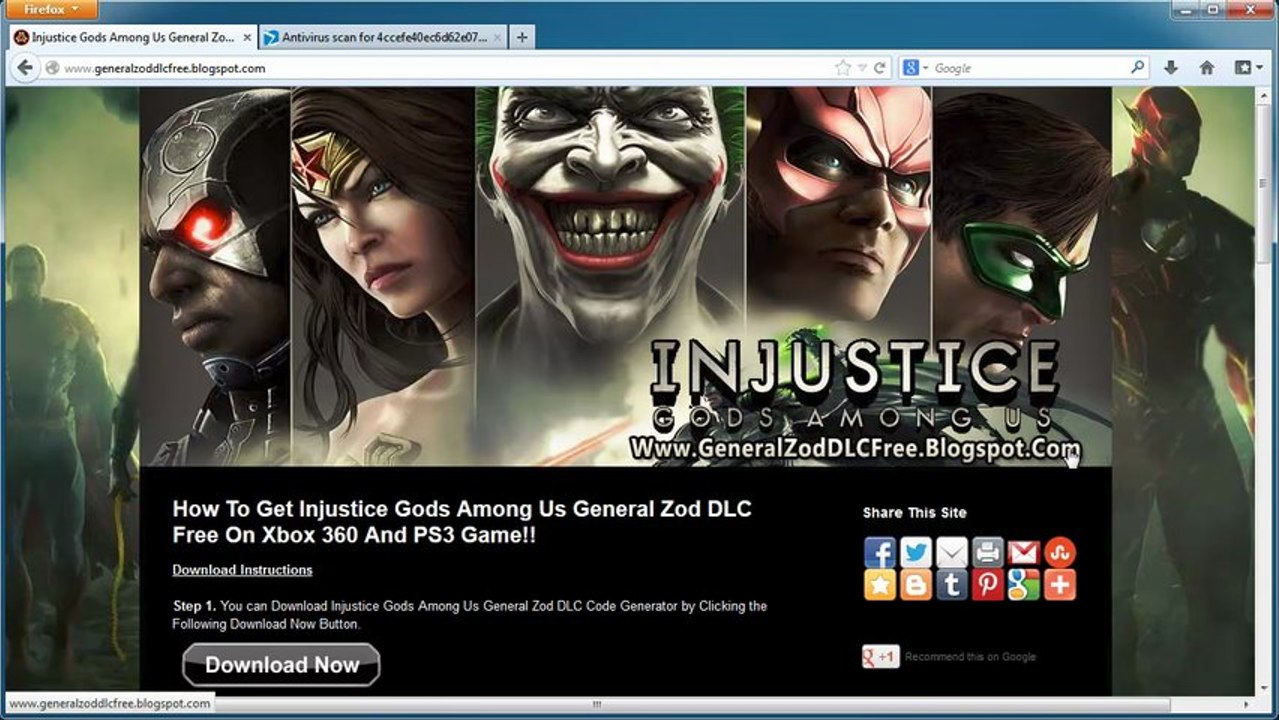 Injustice General Zod DLC Codes - Free - Xbox 360 - PS3
