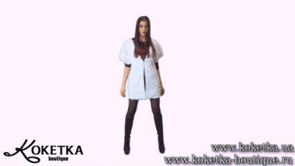 KOKETKA BOUTIQUE -Эксклюзивная жилетка белого цвета с мелкими  рюшами