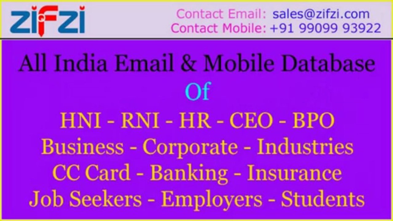 world wide email database - international email list - worldwide database - Global email id Database