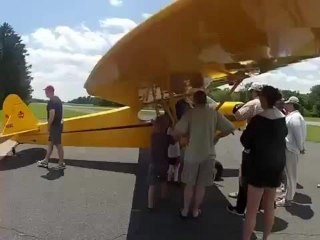 Flying in a Piper Cub