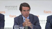 Aznar reclama una reforma fiscal para bajar los impuestos