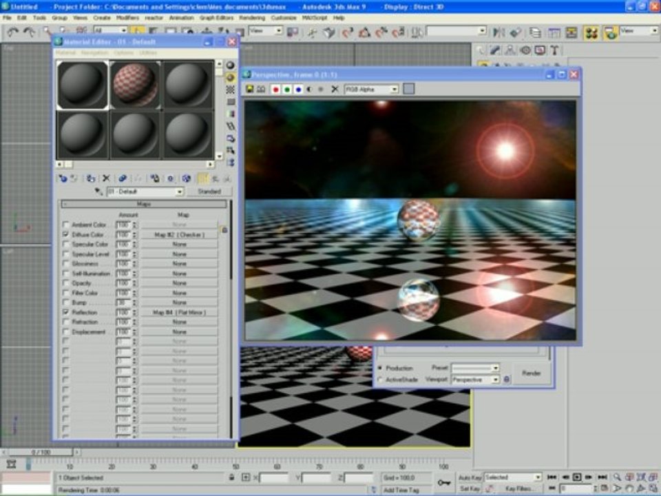Exercice22 : Material Editor – Refraction/Reflection