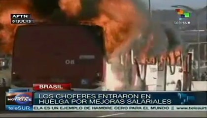 Brasil: trabajadores del transporte público en huelga