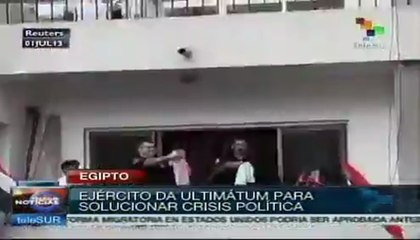 Ejercito de Egipto da ultimátum para resolver la crisis