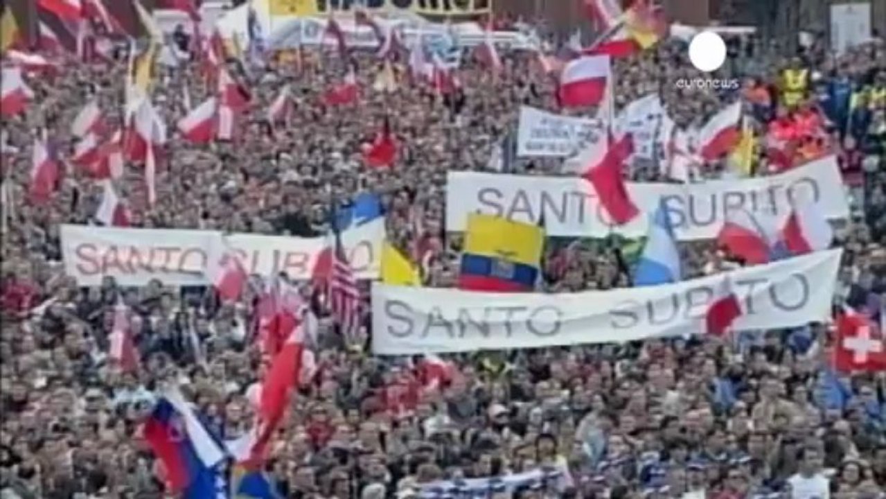 La Iglesia católica nombrará santo al papa Juan Pablo II.