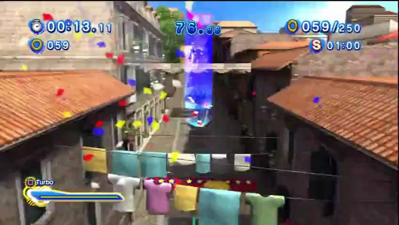 Sonic Generations - Rooftop Run Acte 2 - Défi 1 : Barils de Rings