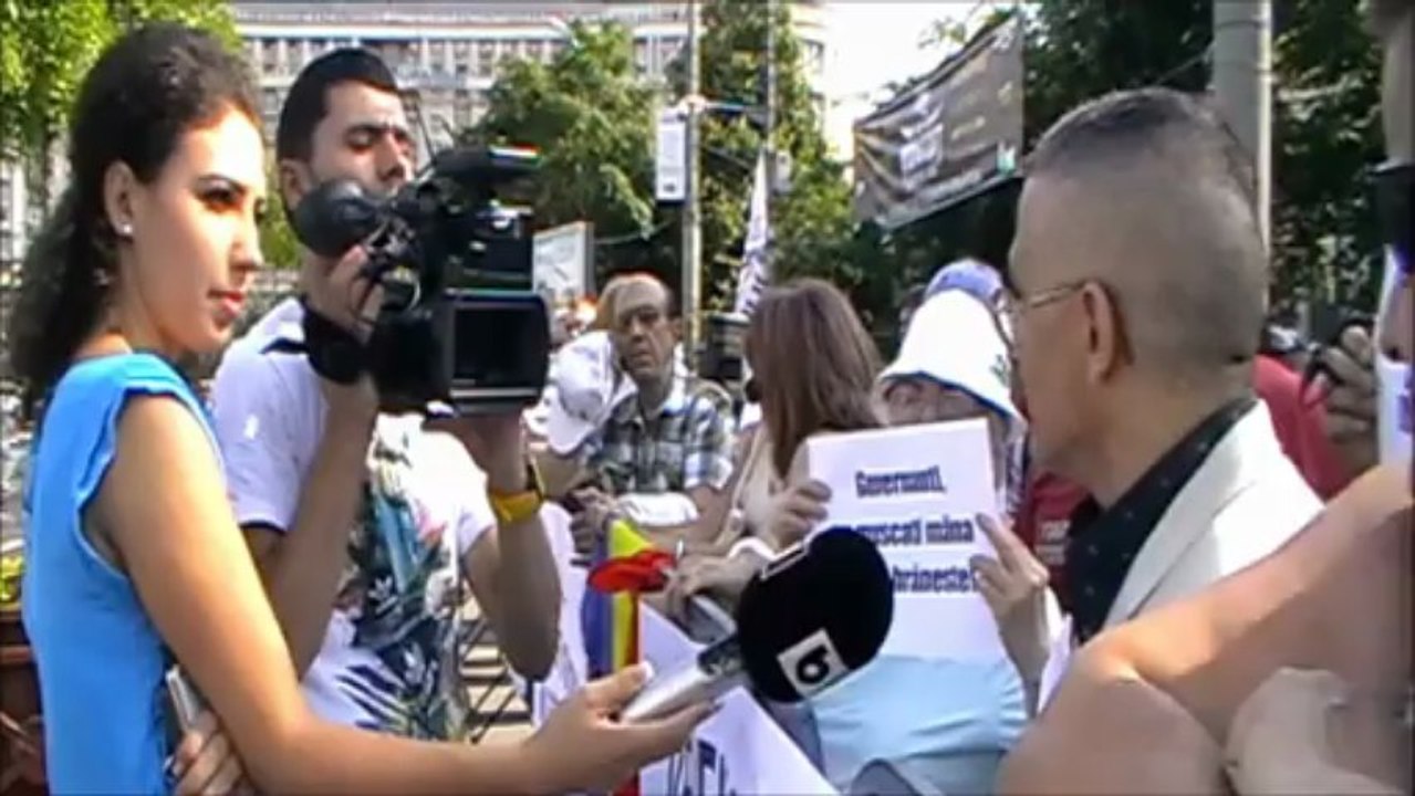 Protest anti USL in fata Guvernului Romaniei(2.Iulie.2013)HD