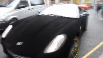 Ferrari 599 covered with black velvet