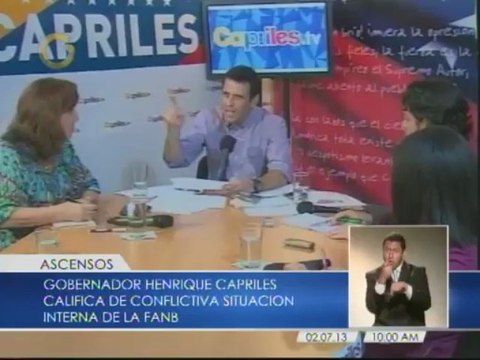 Capriles Radonski le pidió a los militares constitucionalistas que no abandonen la lucha