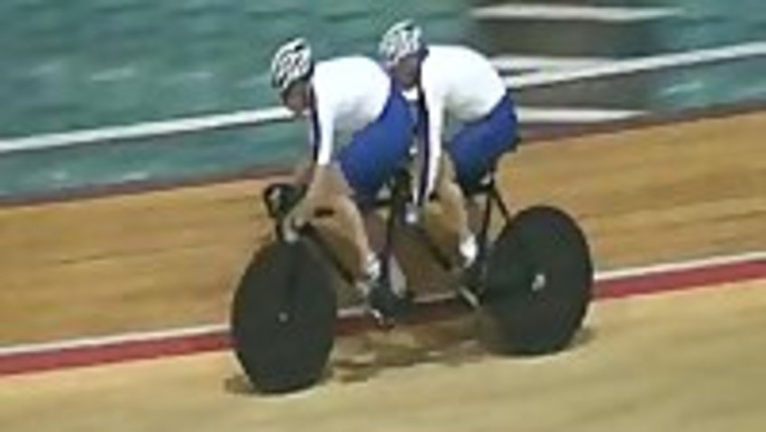 Tandem bike wheel disintegrates