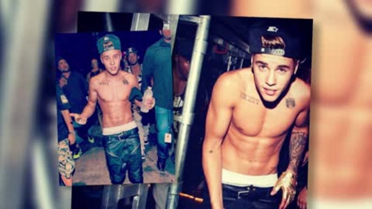 Justin Bieber ohne T-Shirt