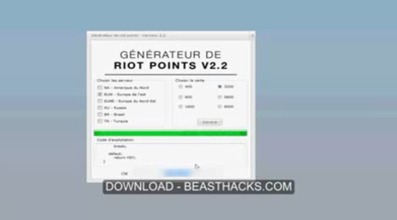 Générateur de riot points / Juillet 2013 Update -- Générer des points Riot GRATUITMENT (téléchargement gratuit)