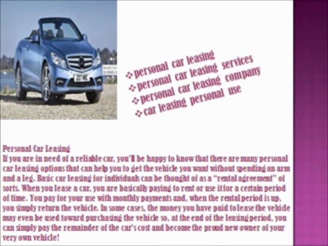 Personal Car Leasing