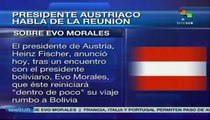 Presidente austriaco asegura que Morales partirá a Bolivia pronto