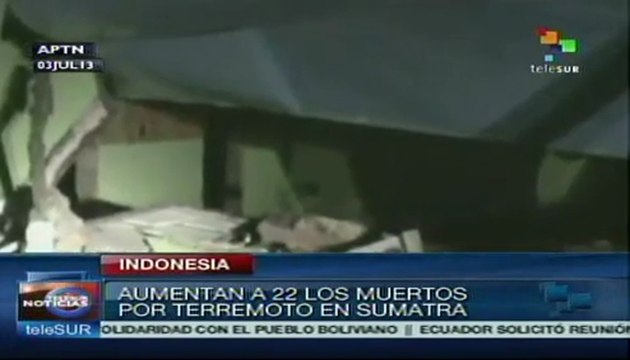 Terremoto de 6,1 grados en Sumatra deja 22 muertos
