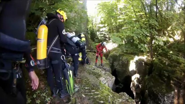 Entrainement canyon du groin gmsp / plongeurs SDIS 73 01-07-13